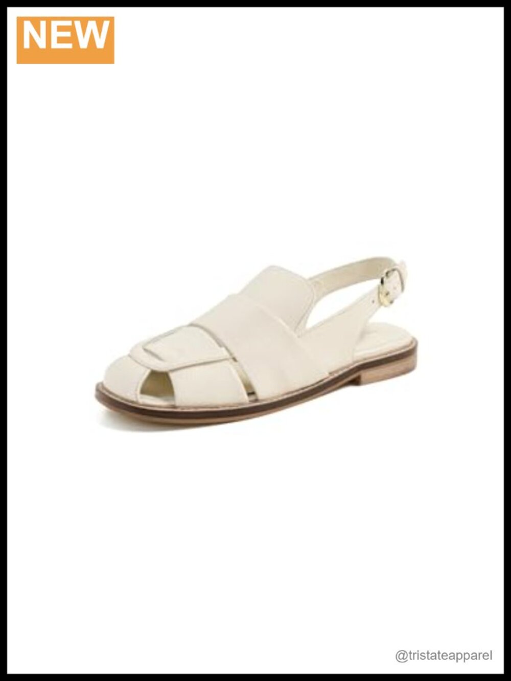 Woven Leather Slingback Flats Low Block Heel Casual Dressy
